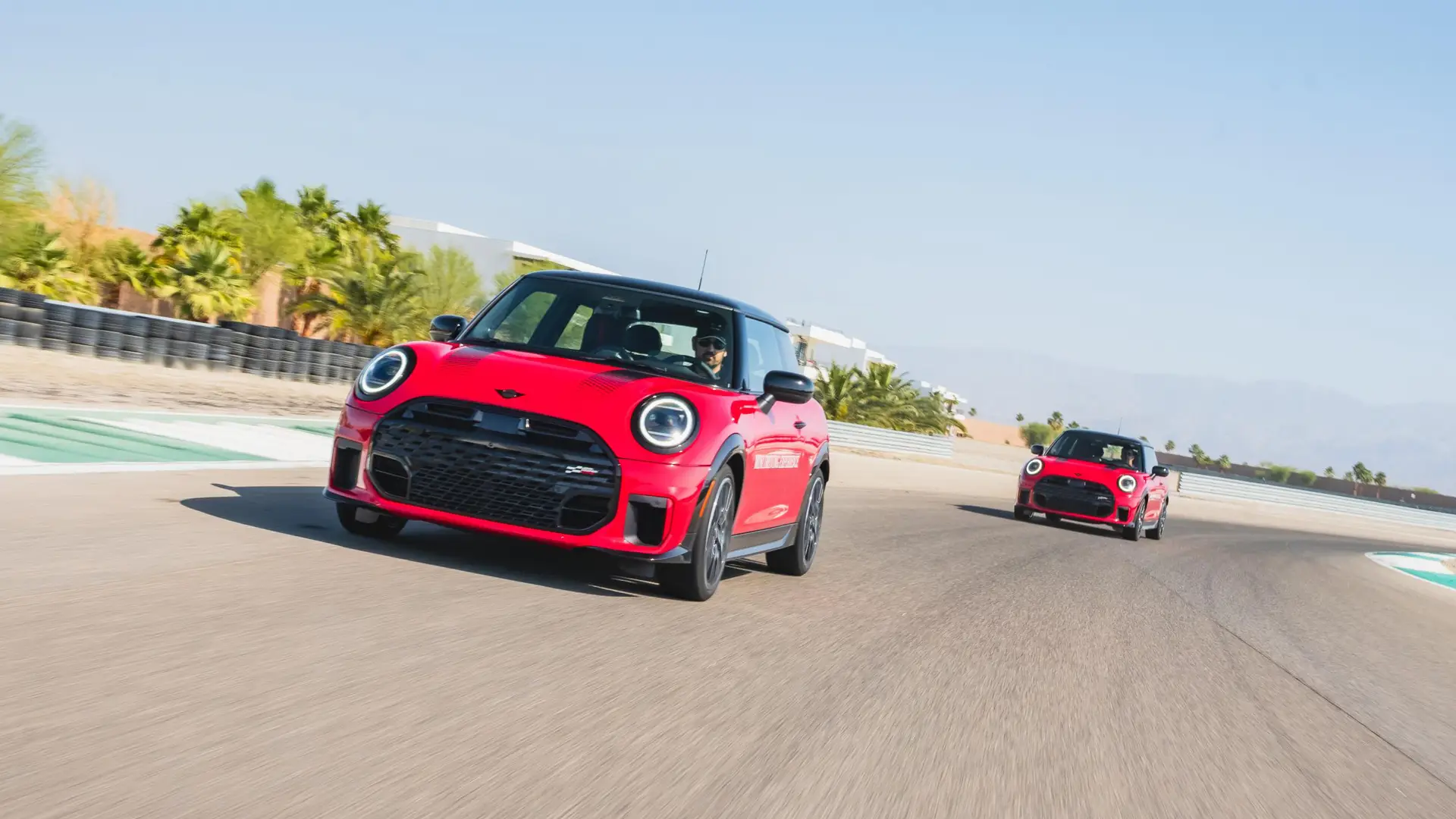 Chili Red MINI Coupes at Thermal Club
